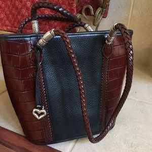 Brighton brown and black purse handbag leather